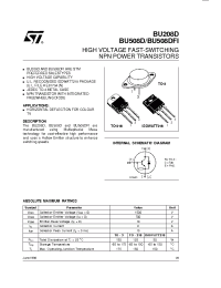 Datasheet BU208D производства STMicroelectronics